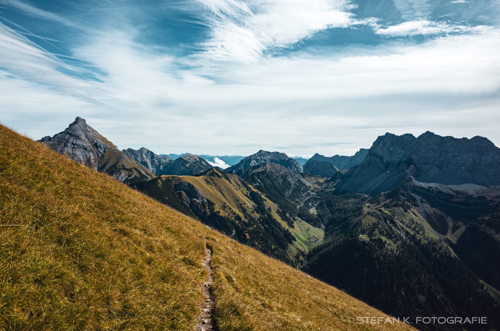 Blick zum Sonnjoch und zur Lamsenspitze